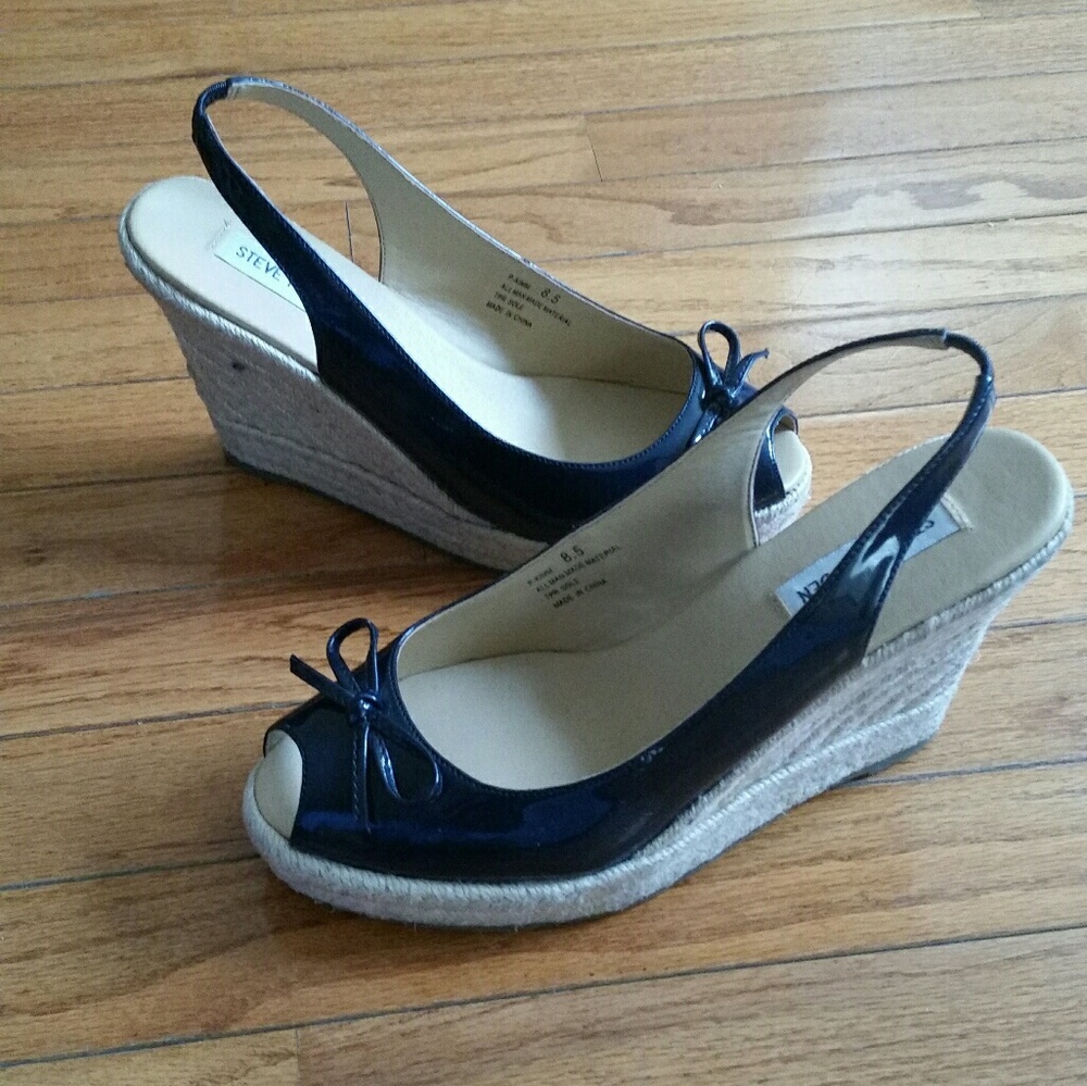 Steve Madden women wedge peep toe slingback